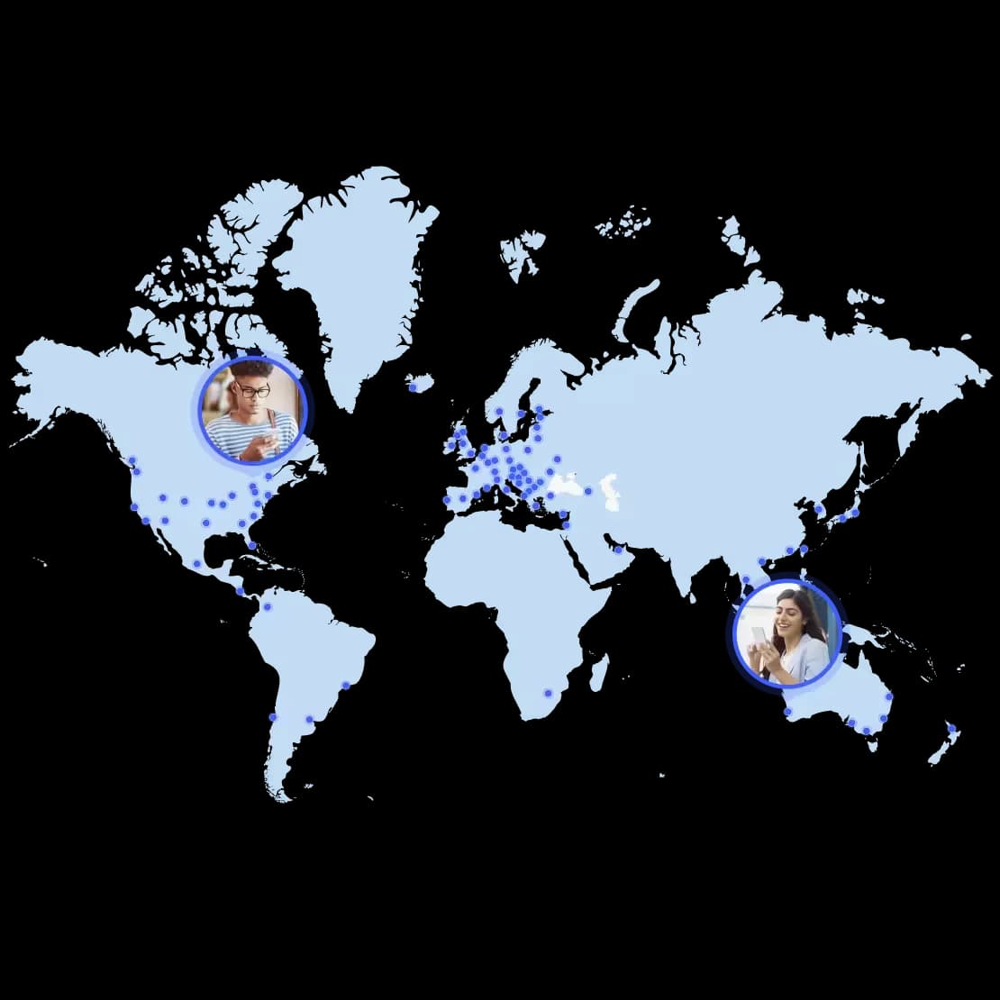 Mappa dei server NordVPN disponibili nel mondo
