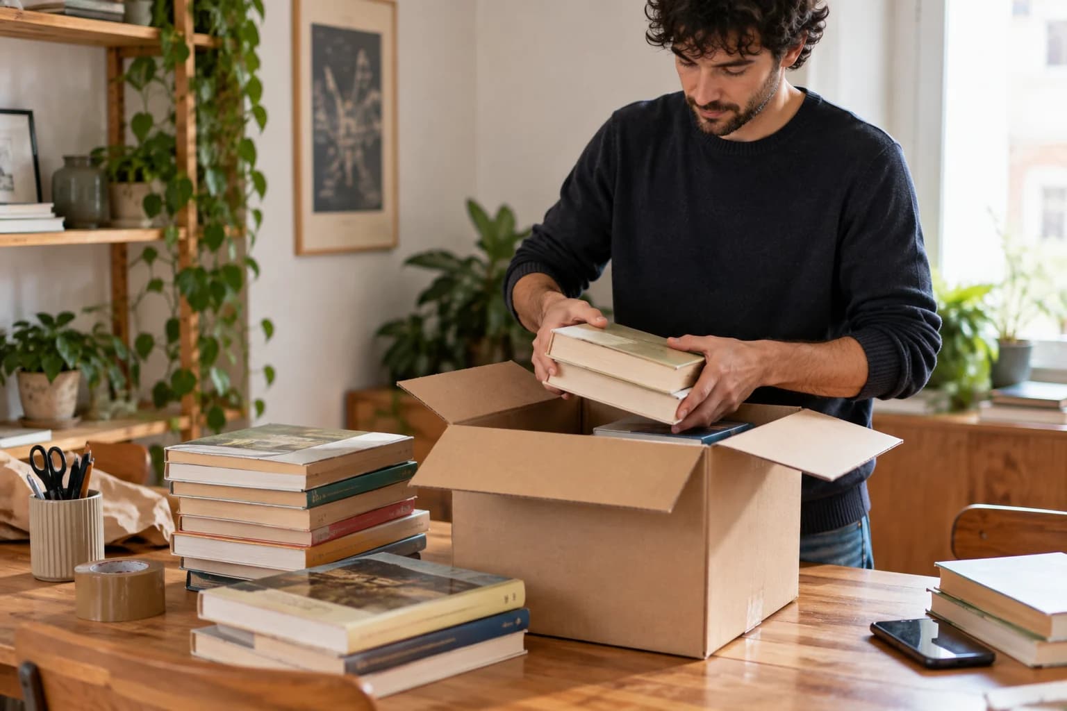 Libri usati preparati per la vendita online a Libraccio